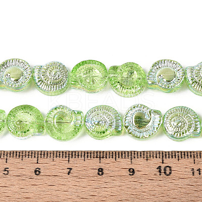 Electroplate Transparent Glass Beads Strands EGLA-S190-05D-1