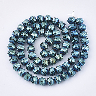 Electroplate Glass Beads Strands EGLA-T018-01-B01-1
