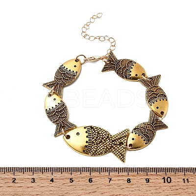 Alloy Link Chain Bracelets for Women LS-BJEW-C133-01AG-1