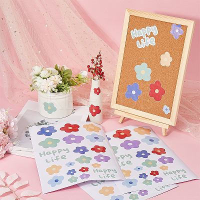 PVC Self Adhesive Flower Car Sticker DIY-WH0453-57A-1