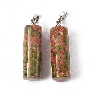Natural Unakite Pendants G-E135-02P-05-1