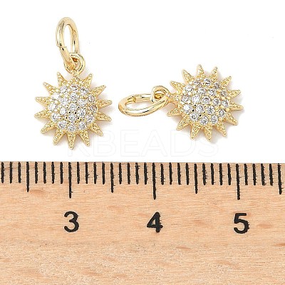 Brass Micro Pave Cubic Zirconia Pendants KK-D386-16G-02-1