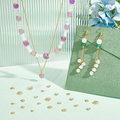 160Pcs 8 Style 304 Stainless Steel Bead Caps STAS-PH0004-45-1