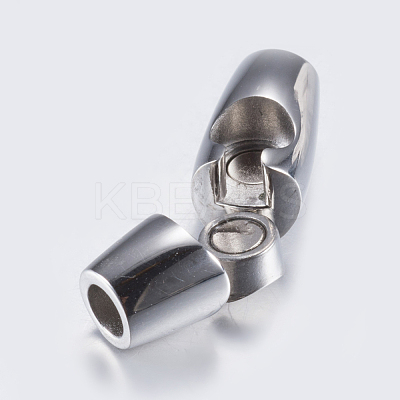 Tarnish Resistant 304 Stainless Steel Magnetic Clasps with Glue-in Ends STAS-P181-36P-1