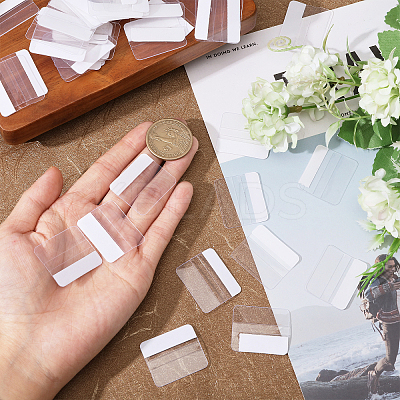 200Pcs Transparent Self Adhesive Hang Tabs KY-CA0001-57-1