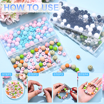 Food Grade Eco-Friendly Silicone Focal Beads SIL-YW0001-72A-1