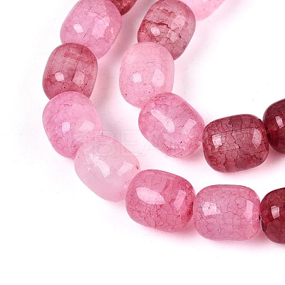 Baking Paint Crackle Glass Beads Strands DGLA-N019-01B-05-1