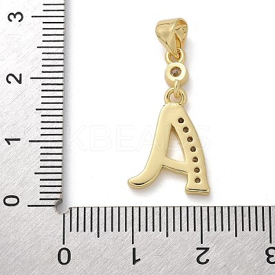 Brass Micro Pave Cubic Zirconia Pendants KK-M319-02G-A-1