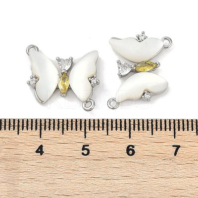 Brass Micro Pave Cubic Zirconia Pendants KK-U043-31P-01-1