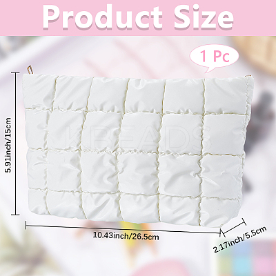 Square Textured PU Leather Cosmetic Zipper Bags AJEW-WH20022-56B-1