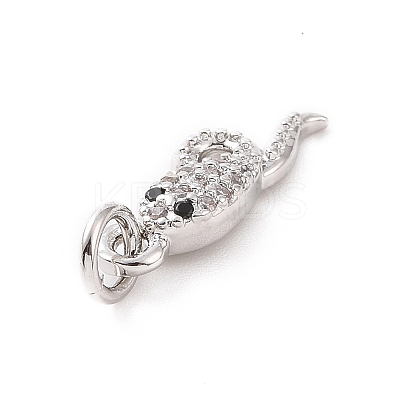Brass Micro Pave Cubic Zirconia Pendants KK-C012-45P-1