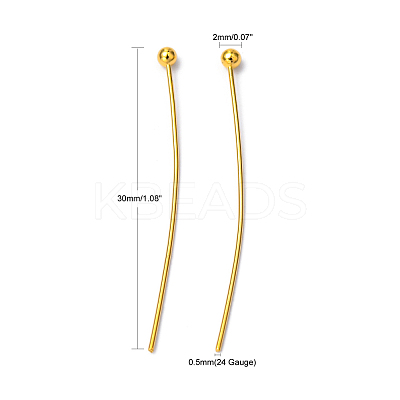 Brass Ball Head Pins X-KK-R020-07G-1