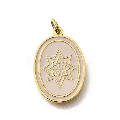 304 Stainless Steel Enamel Pendants STAS-R153-11G-1