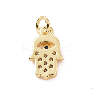 Brass Micro Pave Cubic Zirconia Charms KK-C012-47G-1
