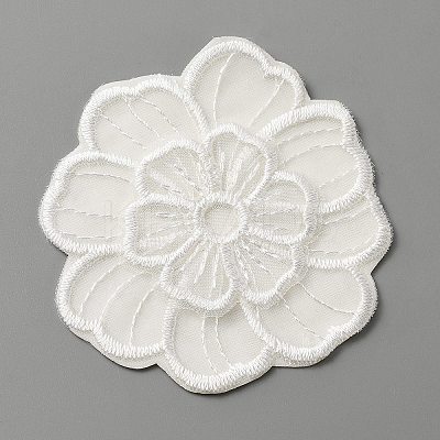 Computerized Embroidery Lace Self Adhesive/Sew on Patches DIY-WH0410-49J-1