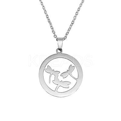 Non-Tarnish 304 Stainless Steel Pendant Necklaces for Women DY6370-1-1