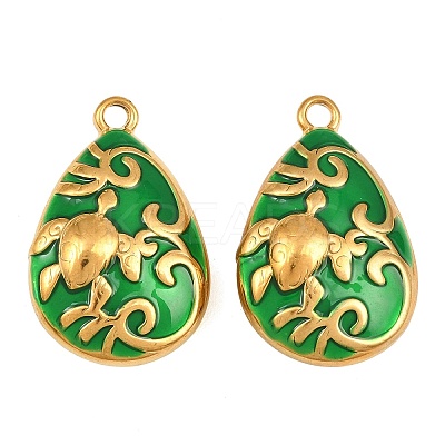 304 Stainless Steel Enamel Pendants SA-CBAF5D5-06G-1