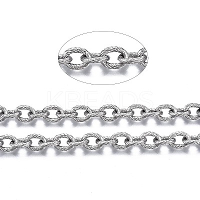 Tarnish Resistant 304 Stainless Steel Cable Chains CHS-T003-23B-P-1