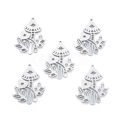 Non-Tarnish 201 Stainless Steel Pendant STAS-B027-20P-1
