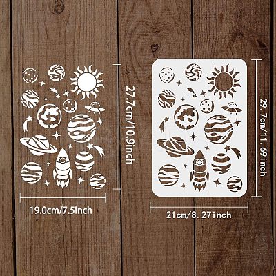 Plastic Reusable Drawing Painting Stencils Templates DIY-WH0202-353-1