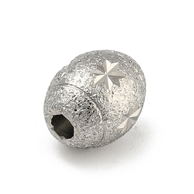 Non-Tarnish 304 Stainless Steel Textured Beads STAS-A091-05B-P-1