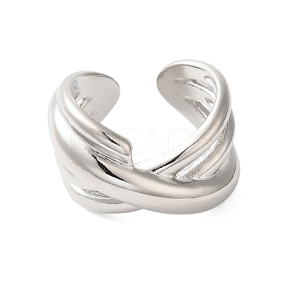 Brass Open Cuff Rings RJEW-A046-03P-1
