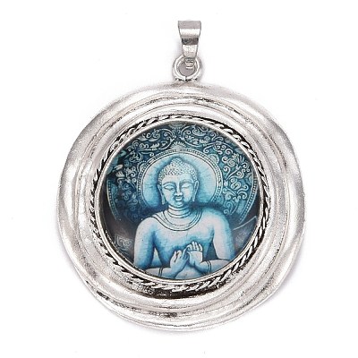 Glass Big Pendants PALLOY-I203-01AS-1