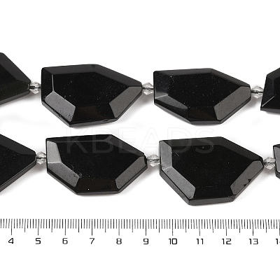 Natural Obsidian Beads Strands G-P548-A01-01-1
