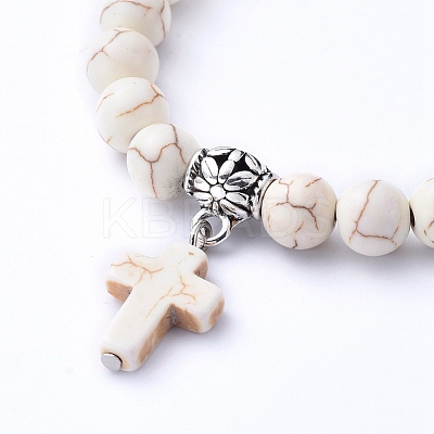 Stretch Charm Bracelets BJEW-JB05234-04-1