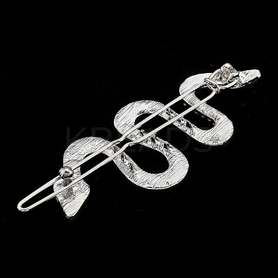 Alloy Rhinestone Hair Barrettes PHAR-B085-02P-1