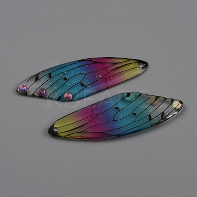 4Pcs 2 Sizes Transparent Resin Pendants RESI-TAC0010-79E-1