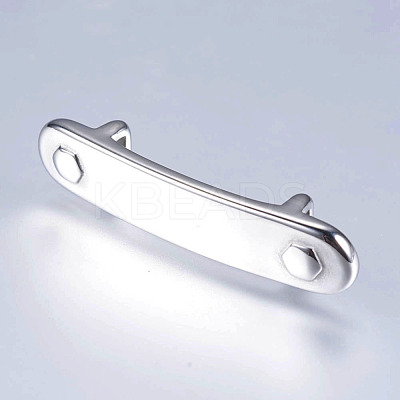 Tarnish Resistant 304 Stainless Steel Slide Charms STAS-I072-014P-1