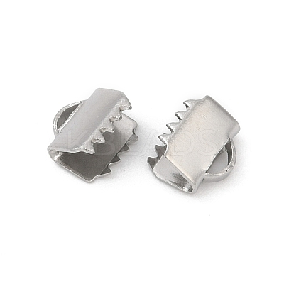 304 Stainless Steel Ribbon Crimp Ends STAS-E471-05H-P-1