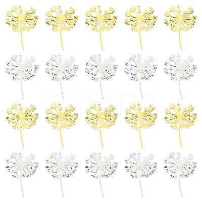 5Pcs 201 Stainless Steel Pendants STAS-YW0003-02G-1