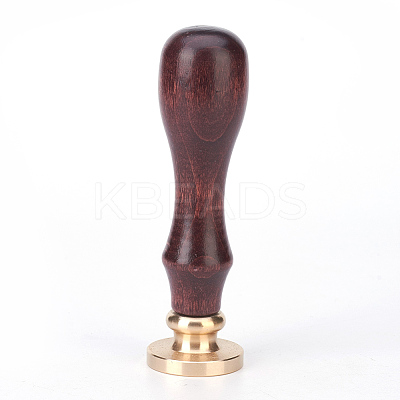 DIY Scrapbook Brass Wax Seal Stamps and Wood Handle AJEW-P068-A01-1