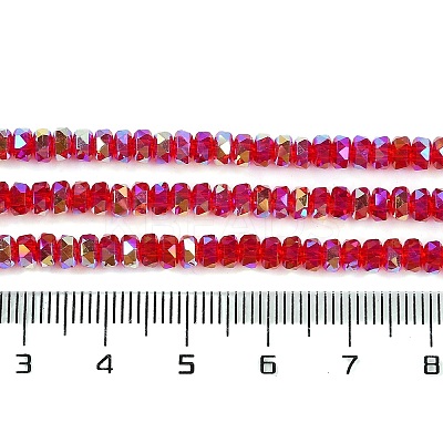 Electroplate Glass Beads Strands GLAA-Q105-03C-1
