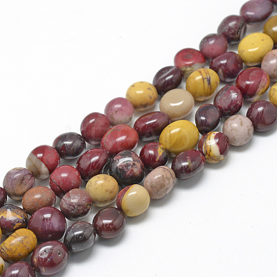 Natural Mookaite Beads Strands X-G-R445-8x10-11-1