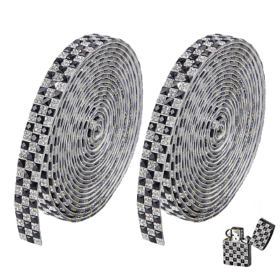 2Pcs Tartan Pattern Hotfix Glass Rhinestone DIY-ME0001-63A-1