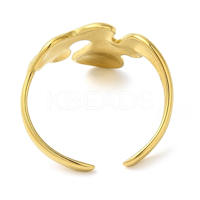 304 Stainless Steel Open Cuff Rings for Women RJEW-Z043-02G-1