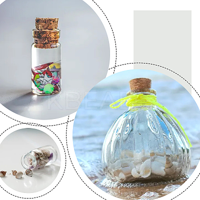 11Pcs 11 Colors Lucky Bag Shape Glass Cork Bottles Ornament AJEW-DR0001-01-1