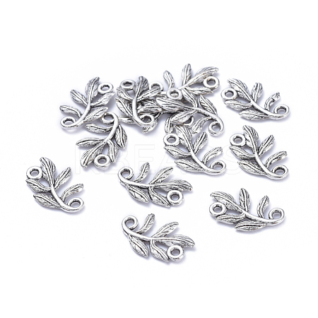 Tibetan Style Alloy Links Connectors PALLOY-A15392-AS-1
