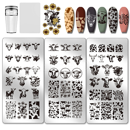 Stainless Steel DIY Nail Art Templates MRMJ-PH0002-96B-1