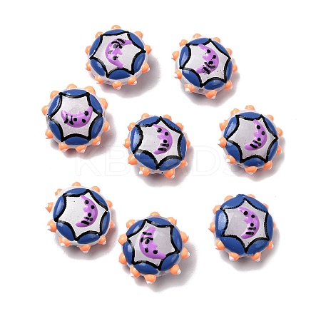 Baking Paint Glass Enamel Beads LAMP-K039-34E-1