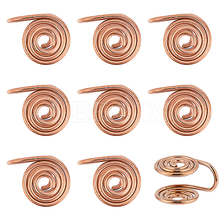10Pcs Stainless Steel Spiral Pad Cuff Earrings EJEW-HS0001-03RG-1