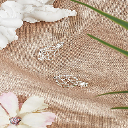 2Pcs Brass Locket Pendants KK-LP0002-16-1