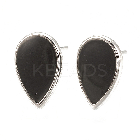 Brass Stud Earring Findings KK-S345-268A-P-1