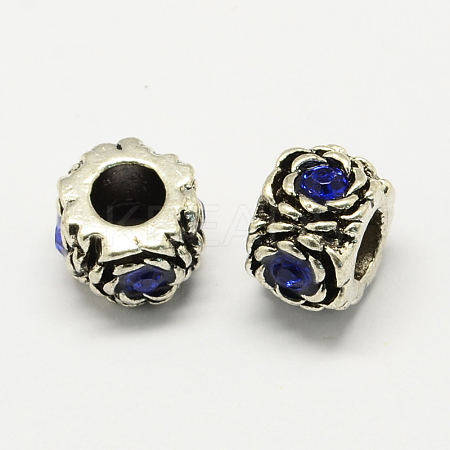 Alloy Rhinestone European Beads MPDL-R036-11A-1