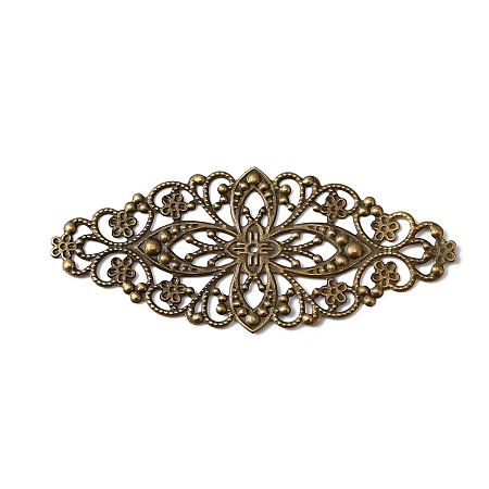 Tibetan Style Iron Filigree Joiners Links LS-IFIN-WH0011-37AB-1