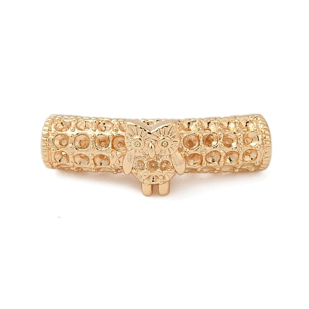Brass Tube European Beads KK-G532-05A-G-1