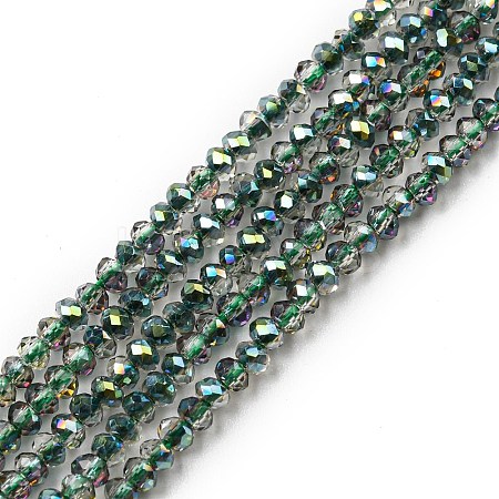 Electroplate Glass Beads Strands EGLA-F149-FR-10-1